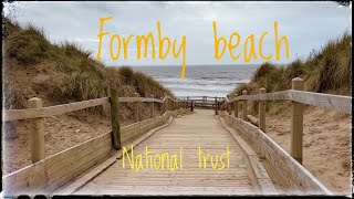 Exploring Hiking Formby beach National trust Liverpool Walk in UK [upl. by Ursulette210]