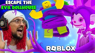 Trapped in Roblox Evil Dollhouse with Candy Doll Darling FGTeeV Escape Game [upl. by Karlyn8]