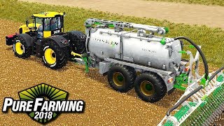 Rozlewanie gnojowicy  Pure Farming 2018  48 [upl. by Tnirb]