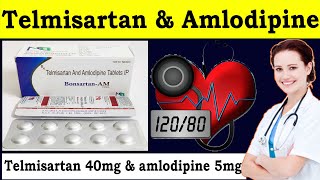 Telmisartan amp amlodipine tablets ip  telmisartan 40 mg and amlodipine 5mg tablets  uses Dose [upl. by Aketahs579]