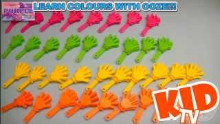 Kinder Surprise Egg  Opening For Kids  Learn Colours With Toy Hand Clappers Fun Learning Contest [upl. by Tarton644]