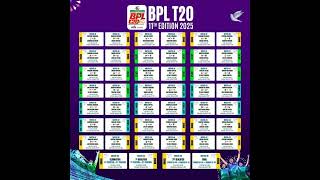 bpl ALL MATCH SCHEDULE 2025vairalshort bpl2025 bpl foryou [upl. by Nora835]