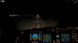 Nighttime ILS landing at Landvetter AirportESGG  Xplane 12  Toliss A350600 [upl. by Cox]