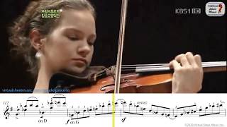 Mendelssohn Violin Concerto E Minor OP64  1st mov  Hilary Hahn  Sheet Music Play Along [upl. by Ecyac]