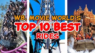 Top 10 rides at Warner Bros Movie World  Gold Coast Australia  2022 [upl. by Enytsirhc]