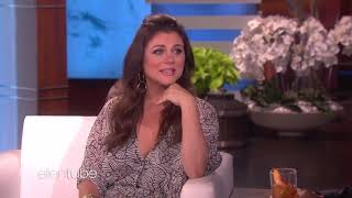 Tiffani Thiessen bouncy interview 1 VIDEO LOOP [upl. by Ramunni14]