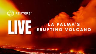 LIVE La Palmas erupting volcano [upl. by Lebasiram105]