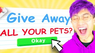 Can We GIVE AWAY DREAM PETS In ROBLOX ADOPT ME CRAZY GIVEAWAY [upl. by Barbee221]