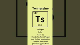 Tennessine  Elements series part117 🧪 science stem learning [upl. by Ahsienaj587]