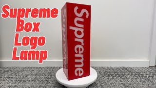 Supreme Box Logo Lamp Unboxing FW23 Week 1 Accessory [upl. by Weiman]