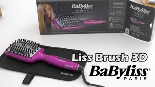 Démo Babyliss Liss Brush 3D  Lisseur  en français HD FR [upl. by Corron]