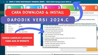 CARA INSTALL DAPODIK VERSI 2024C  SESUAI PETUNJUK  MUDAH [upl. by Hendry458]