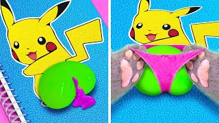 Gato  Pikachu  ¡Increíbles manualidades 🐱⚡shorts gato pikachu manualidades pokemon [upl. by Forcier835]