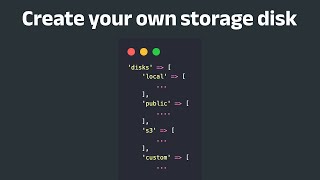 Laravel storage  create your own custom disk freepalestine [upl. by Ardnohs]