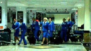 KLM Cabin Crew Arrive At Entebbe Airport [upl. by Jones640]