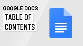 Google Docs Table of Contents [upl. by Ameluz]