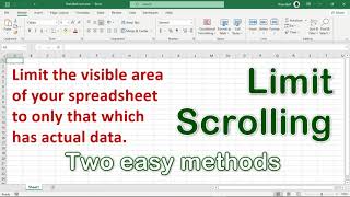 Two Powerful Methods to Limit Scrolling in Excel excel vba [upl. by Harlamert35]