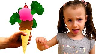 Do You Like Broccoli Ice Cream Kindergarten food song by Ulya and Papa [upl. by Esidnak]