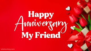 Wedding Anniversary Wishes For Friend  Happy Anniversary Friend  Wishesmsgcom [upl. by Dav]