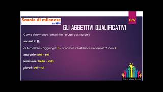 64 lezione  AGGETTIVI QUALIFICATIVI  15  uscenti in LL [upl. by Llerat]