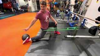 Internal hip rotation with band traction [upl. by Annahsed]