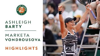 Ashleigh Barty vs Marketa Vondrousova  Final Highlights  RolandGarros 2019 [upl. by Rycca]