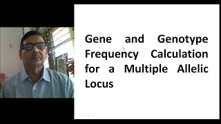 Gene and Genotype Frequency Calculation for a Multiple Allelic Locus ABO Blood Group [upl. by Dimmick94]