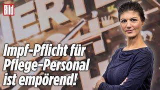 „Schluss mit der ImpfpflichtDebatte“  Sahra Wagenknecht bei Viertel nach Acht [upl. by Heda]