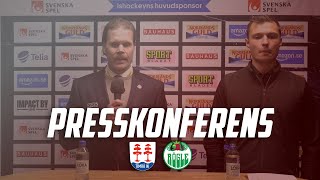 Presskonferens Timrå IK  Rögle BK [upl. by Alleusnoc747]