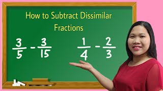 Subtracting Dissimilar Fractions  How to Subtract Fractions with Unlike Denominators [upl. by Anorahs]