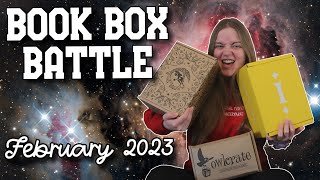 BOOK BOX BATTLE  February 2023  FairyLoot vs OwlCrate vs Illumicrate [upl. by Anneis]