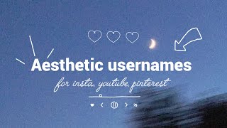 Aesthetic Usernames Ideas 🎀 [upl. by Gollin]