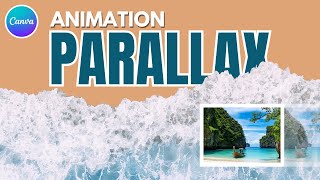 Create Parallax Website Animation in Canva  Easy website animation [upl. by Lemej45]