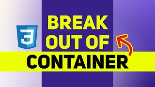 Extend Content Beyond Container  Full Width Content in Container  Break Out of Container [upl. by Jethro121]