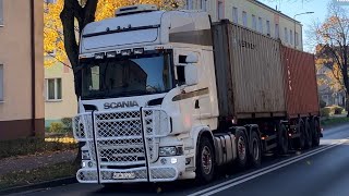 Scania R500 V8 sound „Guzik” [upl. by Sucramraj]