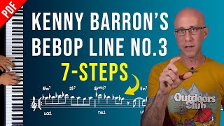 Easy Jazz Improvisation Exercise Bebop Lines 7Steps Jazz Piano Tutorial [upl. by Valma]