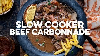 Crockpot Beef Carbonnade  Supergolden Bakes [upl. by Shaeffer520]