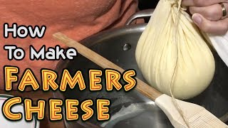 How To Make Farmers Cheese or Paneer Cheese [upl. by Remmer82]