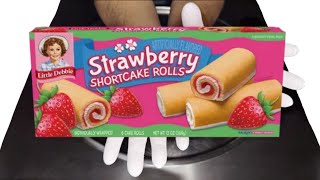 Little Debbie Strawberry Shortcake  Ice Cream Rolls  Oddly Satisfying [upl. by Sosanna]