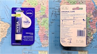 NIVEA Original Care Lip Balm  24 H Melt in Moisture Formula  Natural Oils  Nourished Lips 48g [upl. by Afirahs]