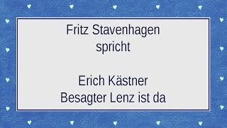 Erich Kästner „Besagter Lenz ist daquot III [upl. by Allard4]