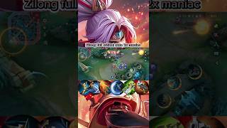 MANIAC  22 kills ZILONG EXP LANE FULL BUILD CRITICAL  Build Top 1 Global Zilong  MLBB [upl. by Sev668]