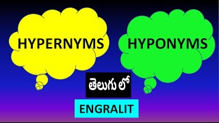 HYPERNYMS AND HYPONYMS IN TELUGU  ENGLISH GRAMMAR IN TELUGU  TET DSC SGT TGT PGT [upl. by Tegirb]