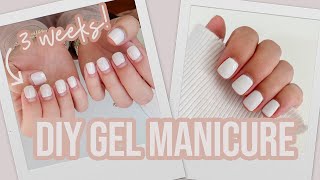 DIY GEL MANICURE  How to do your own gel nails that last for weeks  Sarah Brithinee [upl. by Acsicnarf]