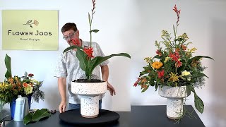 How To Make A Large Front Facing Flower Arrangement [upl. by Notnilk512]