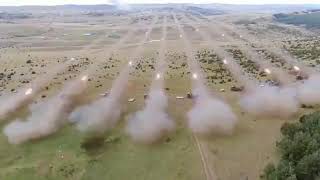 indian pinaka rocket launching army multi barrel rocket launcher firepinaka missile [upl. by Lathrope]