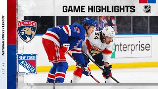 Panthers  Rangers 212022  NHL Highlights [upl. by Aeneus113]