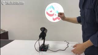 20W Desktop or Mountable LED Gobo Projector Replacement of light Film Operation demonstration [upl. by Ress]