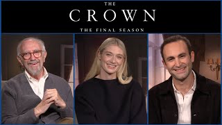 THE CROWN THE FINAL SEASON Interviews Elizabeth Debicki Khalid Abdalla Jonathan Pryce [upl. by Heiskell]