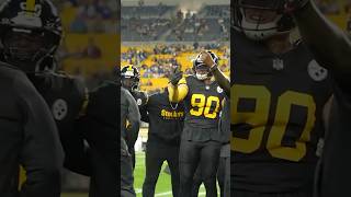 TJ Watt invited Joey Porter into the pregame huddle steelers nfl shorts [upl. by Cherry265]